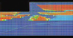 A 2D seismic response analysis of mooring facilities