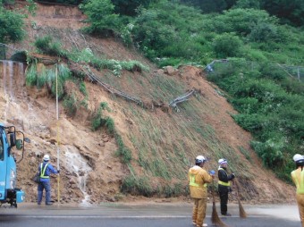 図1　平成30年7月豪雨による土砂流出の写真