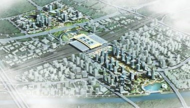 南京南駅地区南北広場及び中軸線都市設計完成予想パース(2009年)