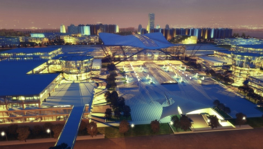 青島北客駅周辺区域公共空間都市設計完成予想パース(2010年)