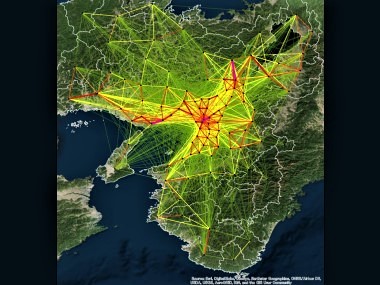 近畿圏の人の流動分析
