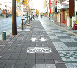 Universal designed street, Nagaokakyo City Station Line